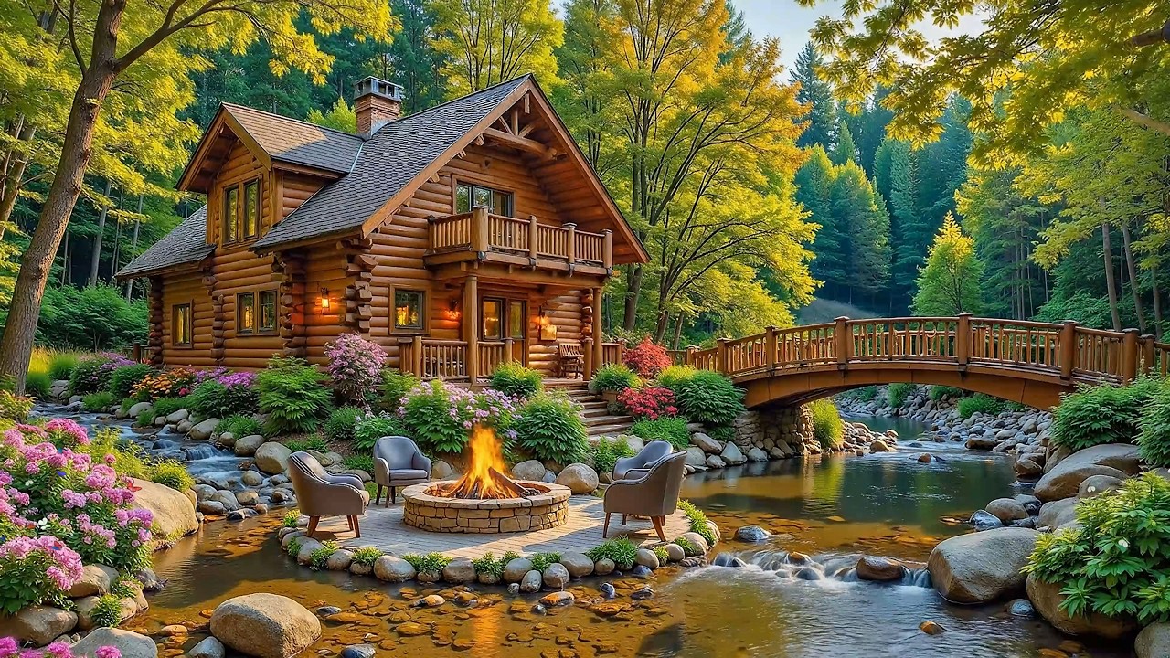 Relaxing Piano Music for Studying 🌿🌸 Spring Morning with  at a Lakeside Porch