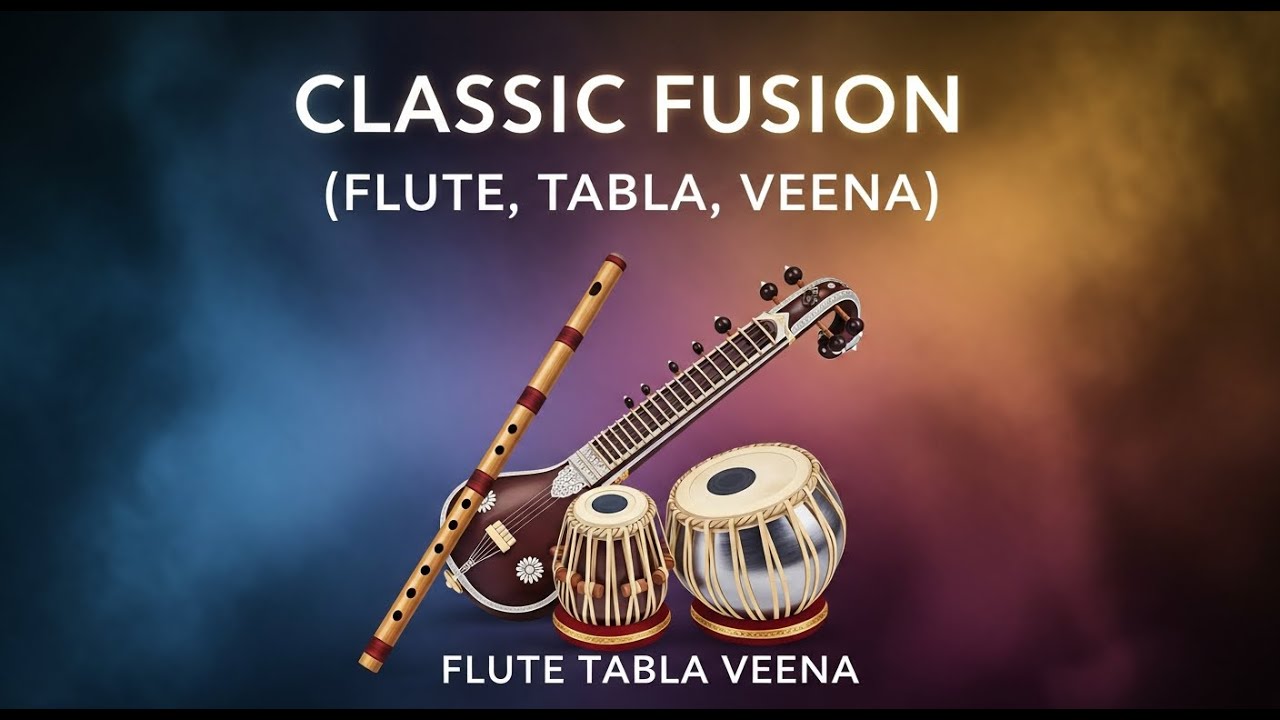 INDIAN CLASSICAL FUSION | FLUTE TABLA VEENA | FUSION INSTRUMENTAL FUSION