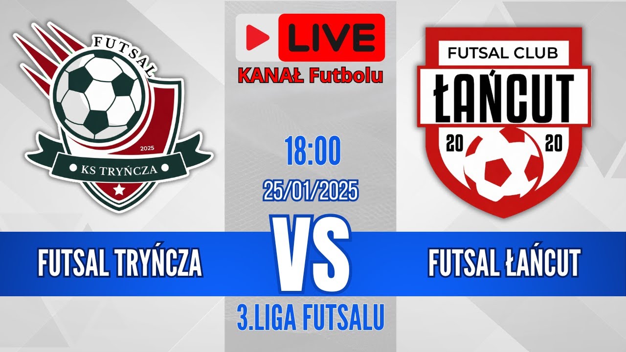 LIVE🔴 Futsal Tryńcza 🆚 Futsal Łańcut | 3 Liga Podkarpacka | 25/01/2026