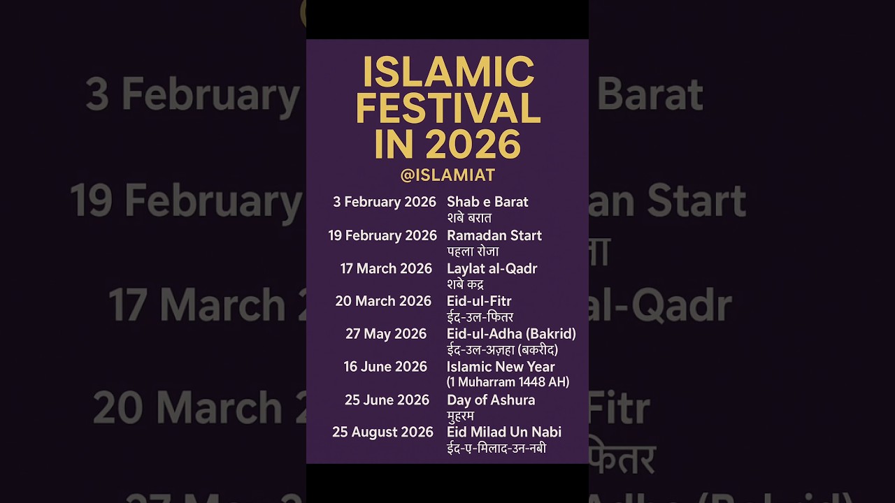 Islamic Calendar 2026 