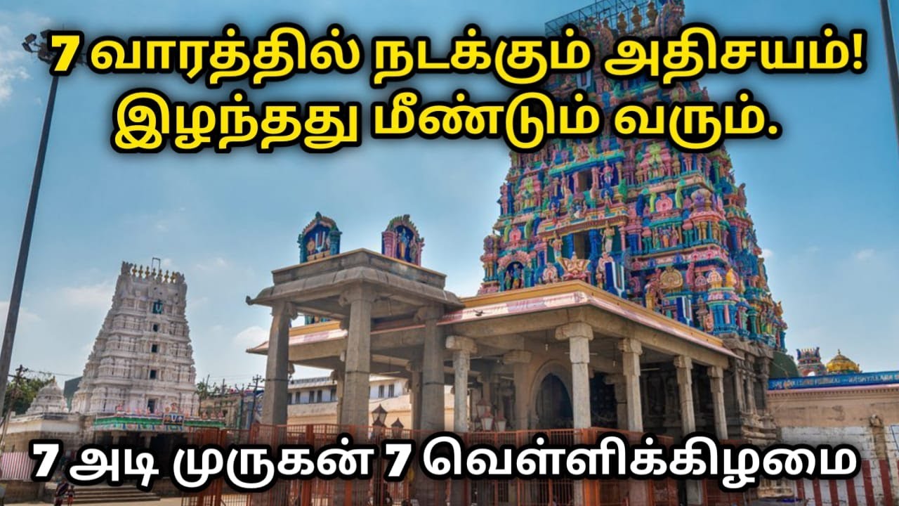 7 வாரத்தில் நடக்கும் அதிசயம் இழந்தது மீண்டும் வரும் 7 அடி முருகன் 7 வெள்ளிக்கிழமை vallakottaimurugan