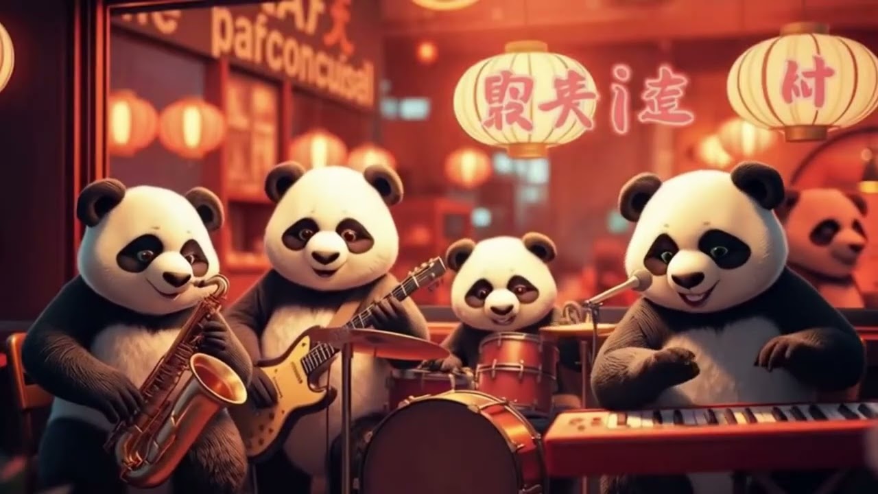 Cheerful Jazz Beats 🎷🐼 Panda Live Performance