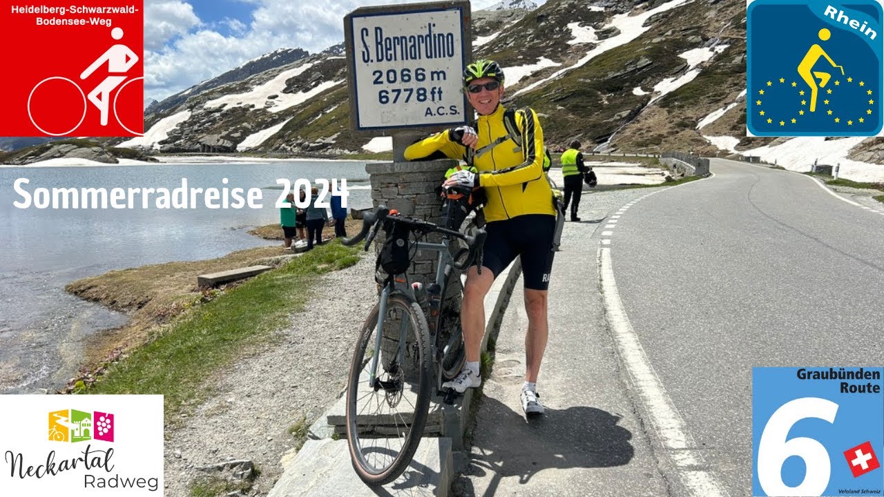 Sommerradreise 2024, vom Odenwald an den Ledrosee