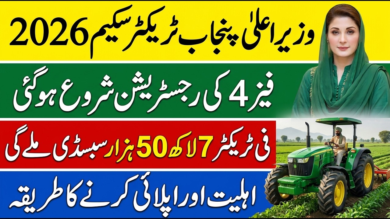 CM Punjab Green Tractor Program 2026 | Phase 4 Registration Started | 7.5 Lakh Subsidy