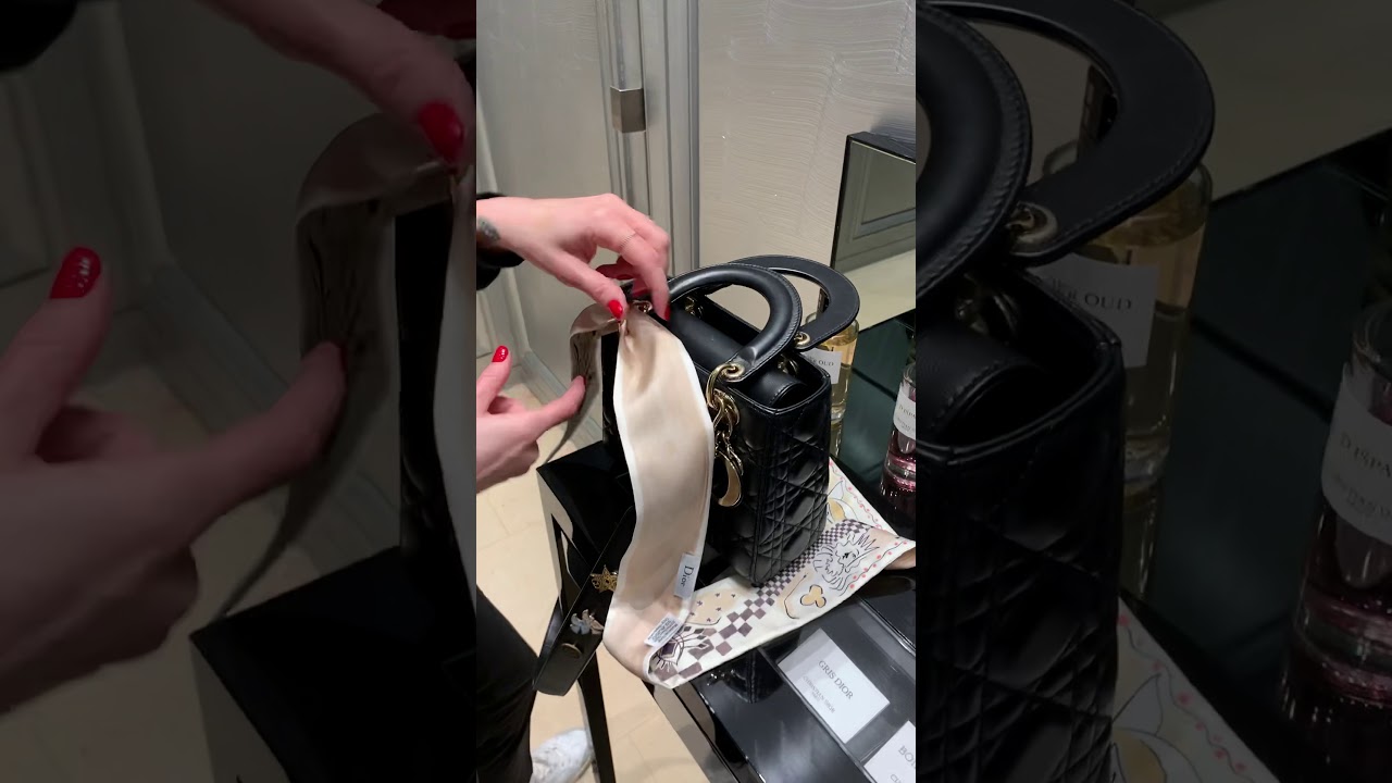 How to tie twilly scarf on bag