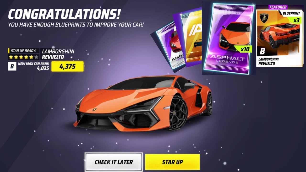 Открытие нового автомобиля и набора | Asphalt Legends