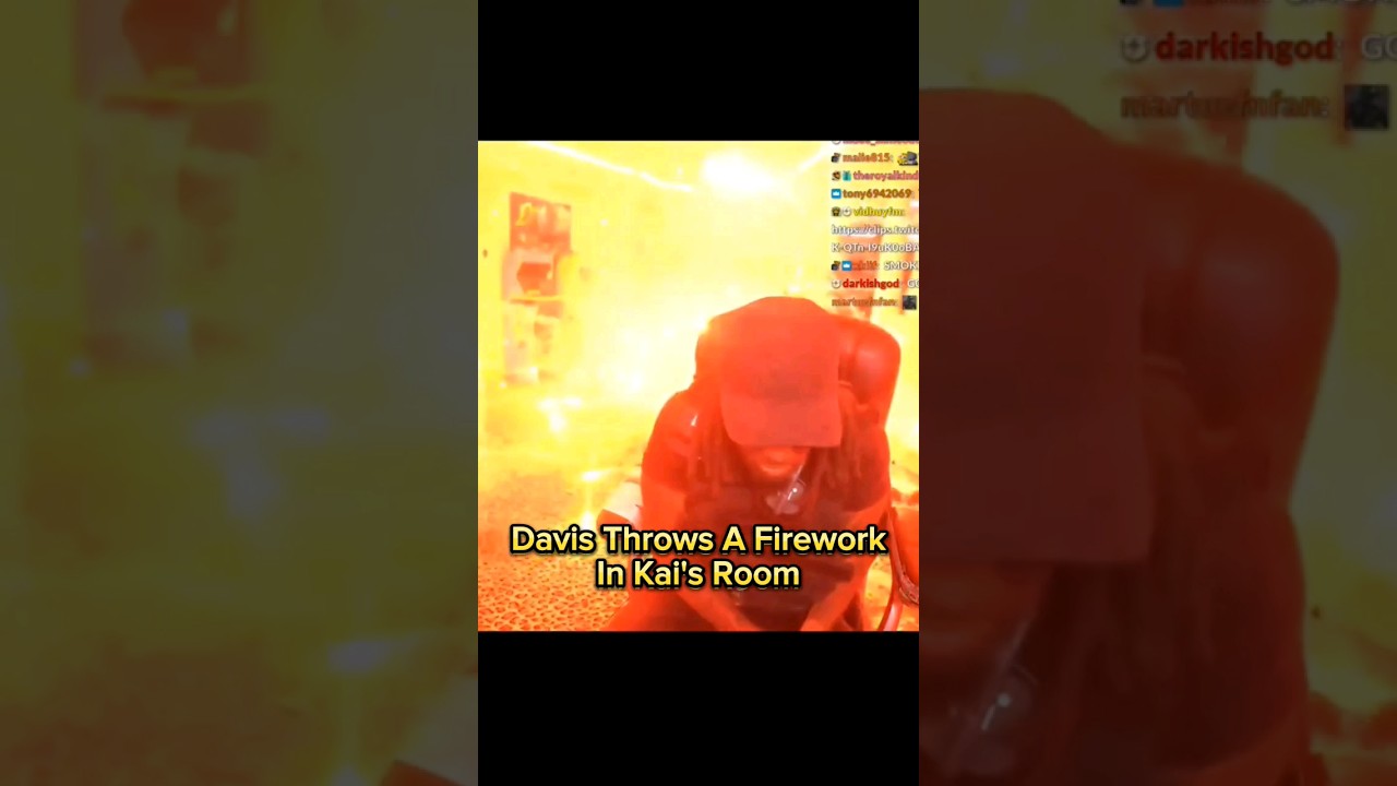 Davis Throws A Firework In Kai Cenat's Room