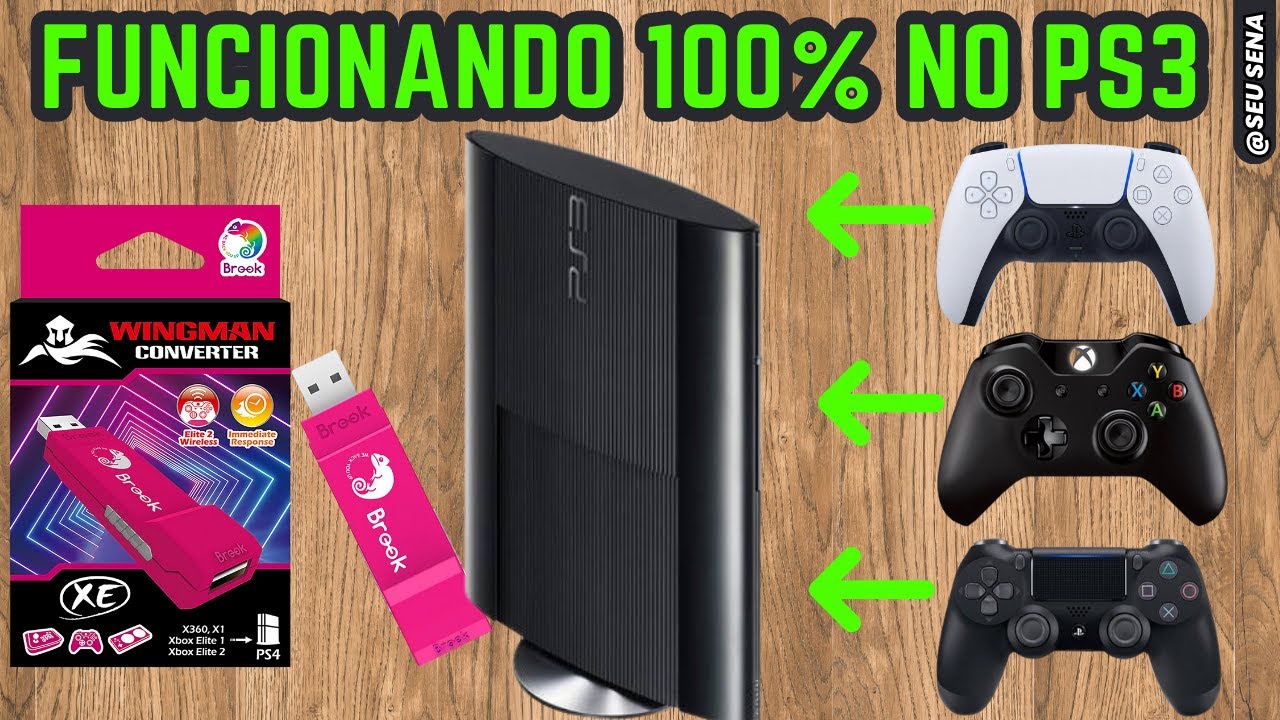 Como Usar Controle Do PS5, PS4 e Xbox One No PS3 | Analise/Review Brook Wigman XE Vale a Pena?