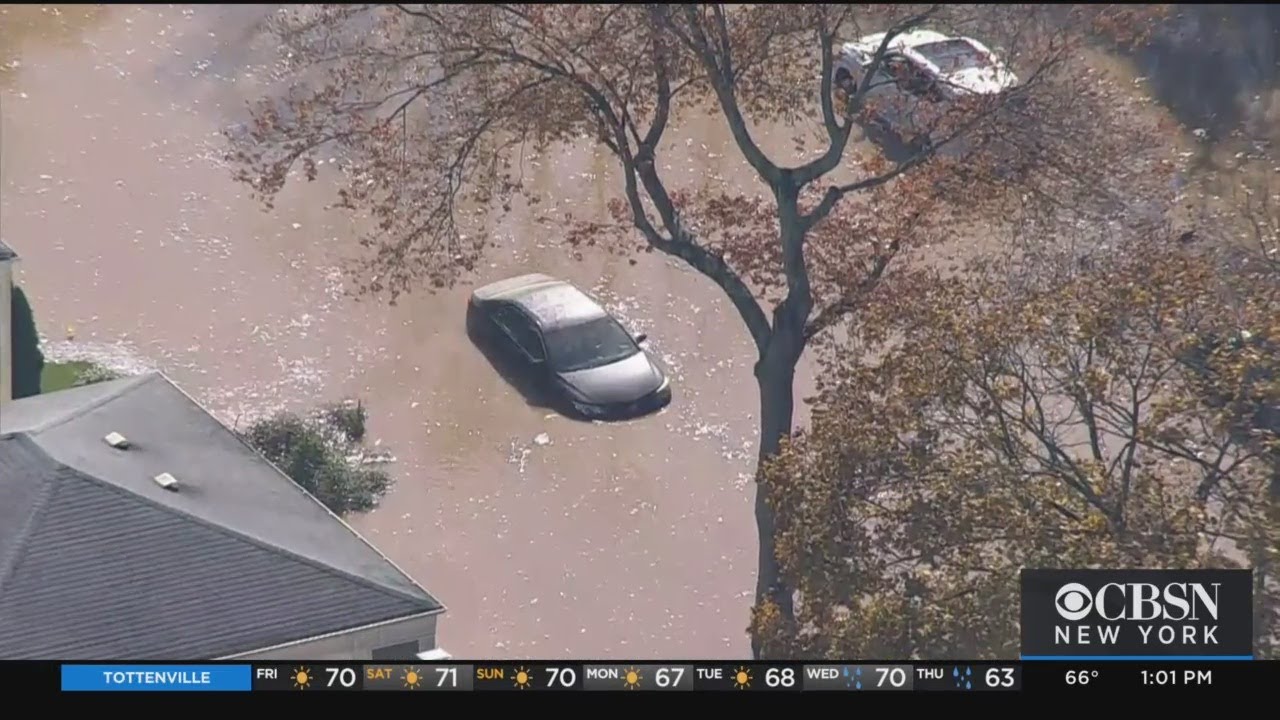 Chopper 2 Over Queens Water Main Break