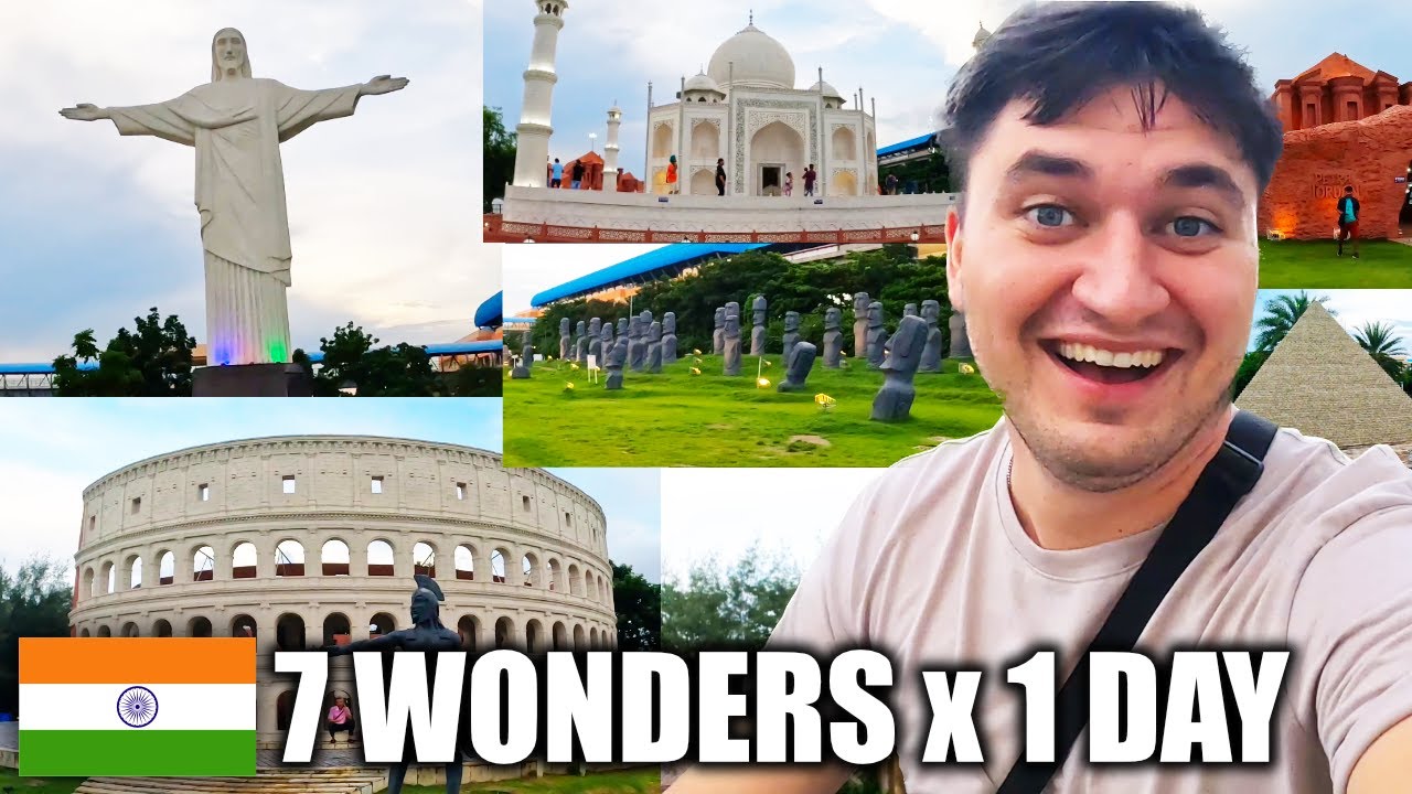 We Traveled to ALL 7 WORLD WONDERS in ONE Day! 🇮🇳 (Eco Park, Kolkata, India)