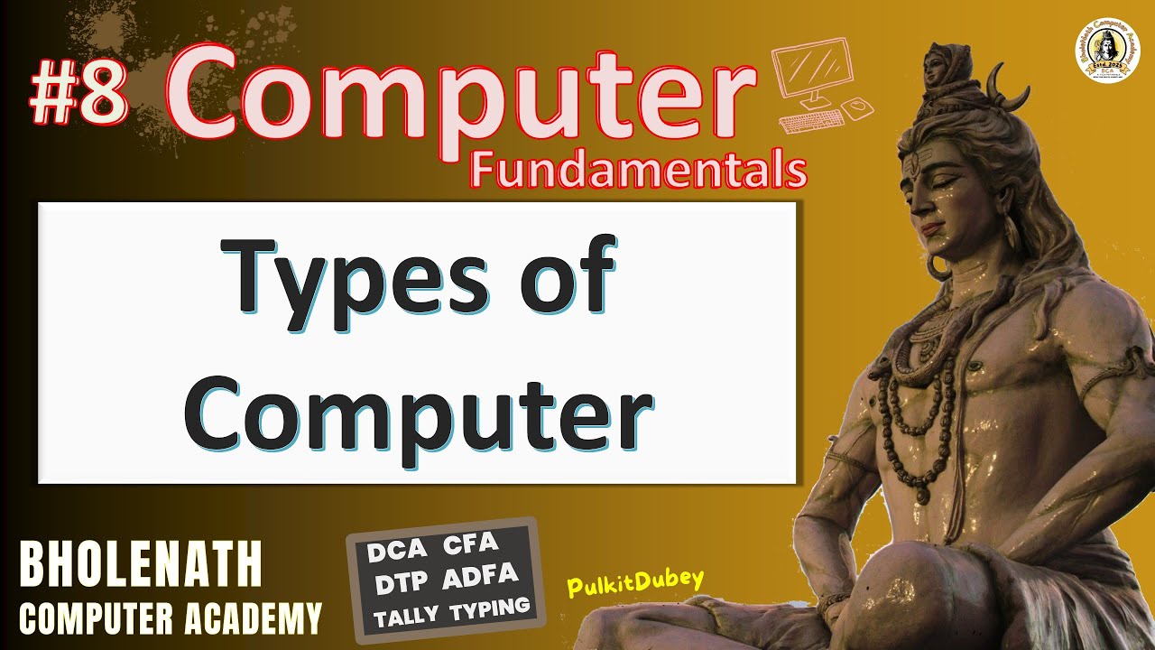 #8 Computer Fundamentals | Types of Computers | Size, Application & Purpose Based Classification