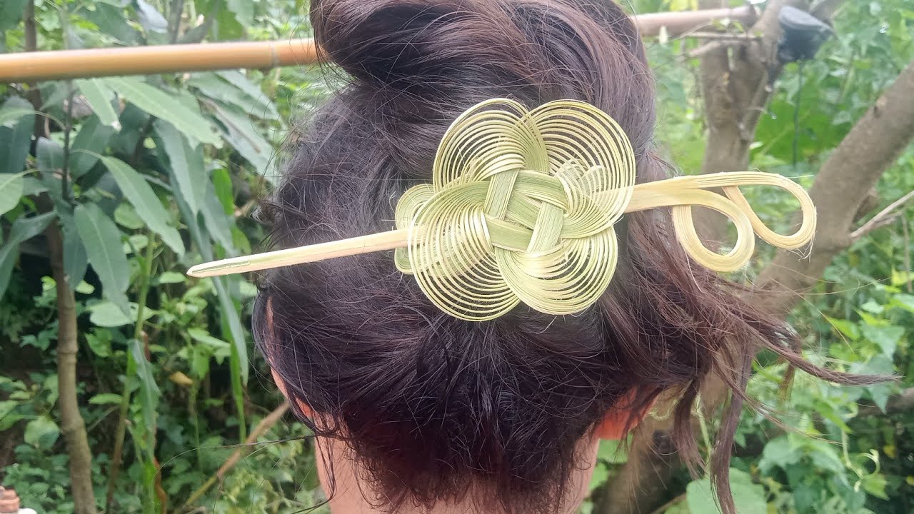 How to make bamboo hair clip ❇️