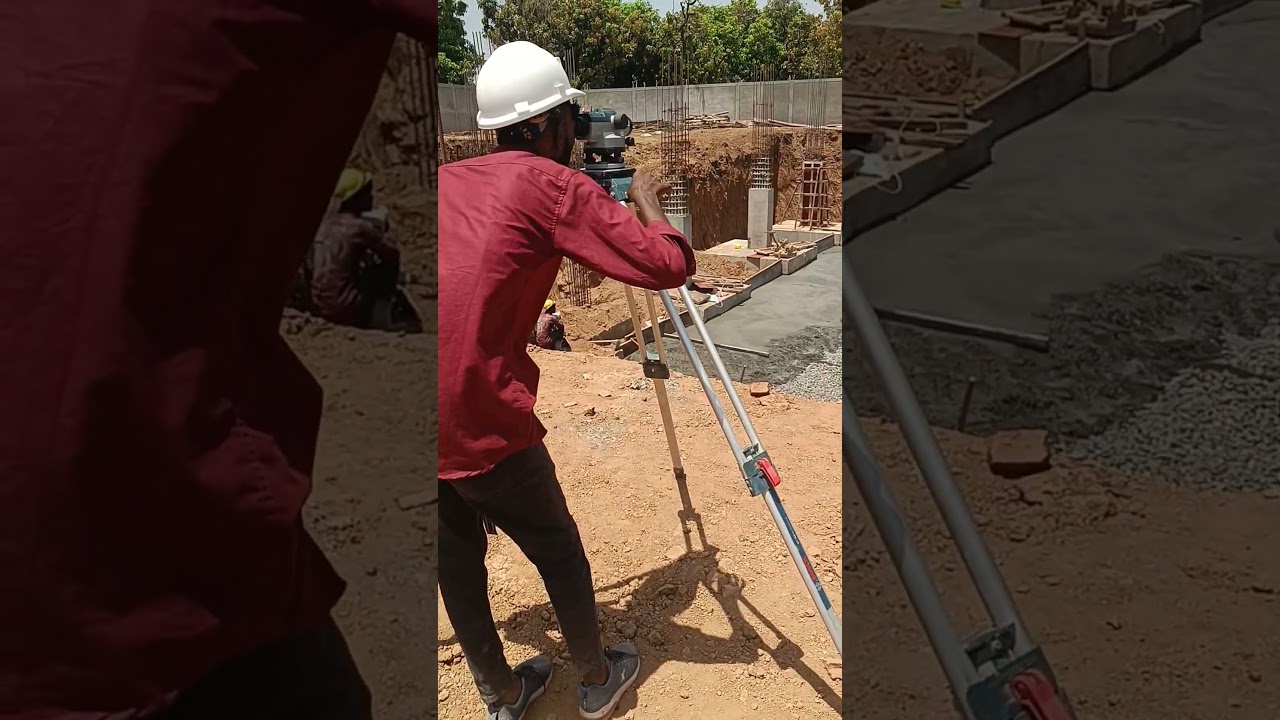 Machine Foundation PCC Leveling with Dumpy Level | Step by Step