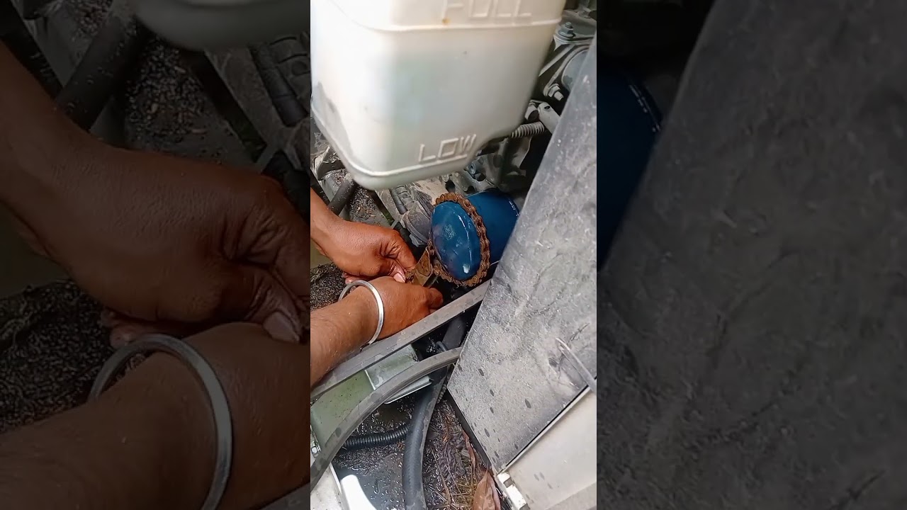 Kubota servicing mobil filter and diesel filter change kora video  Kubota harvester video