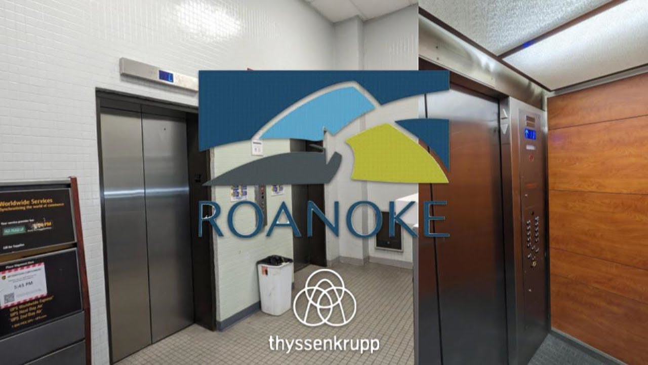 Thyssenkrupp G-Power modded traction elevators at the Church Ave Garage in Roanoke VA