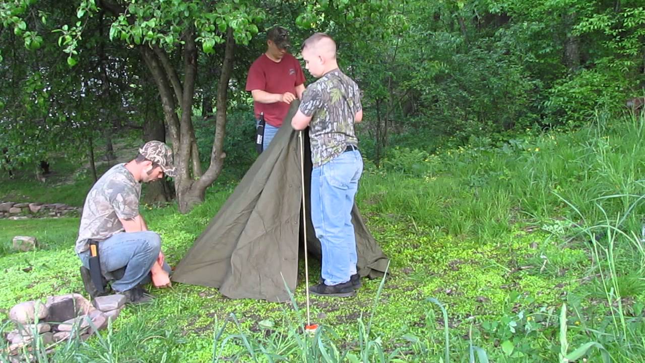 how to set up a pup tent