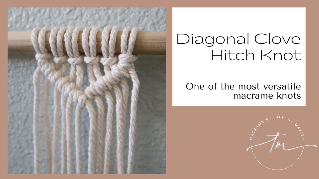 How to tie a diagonal clove hitch knot both ways | macrame for beginners