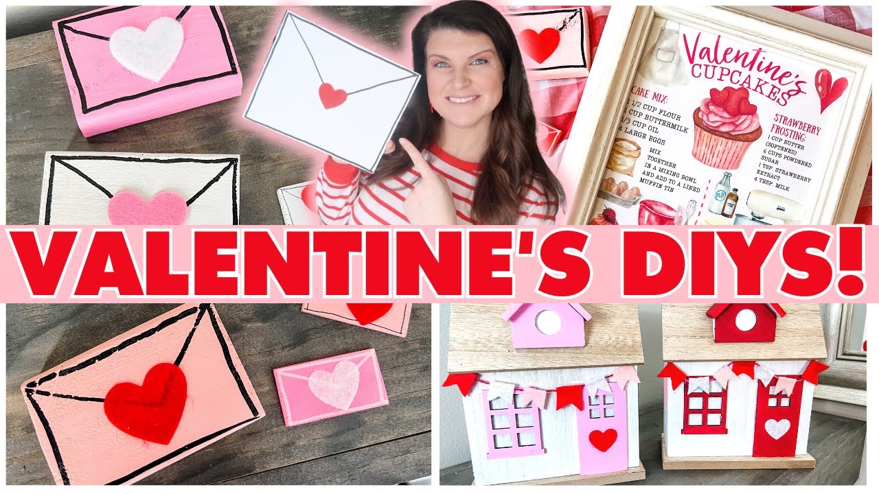 Eight NEW Valentine's Day DIYS + Decor Ideas! ❤️ How to make wood and felt Valentines!