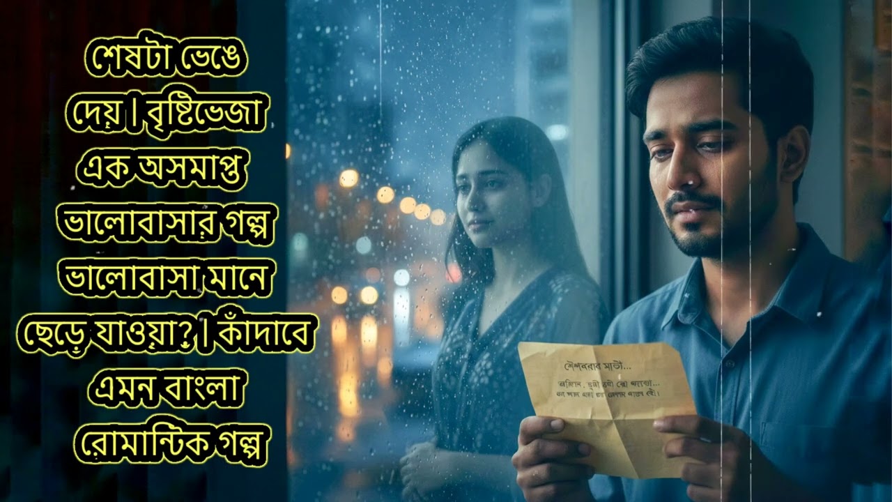 Sed Emotional Bangla Story Golpo || শেষটা ভেঙে দেয় | বৃষ্টিভেজা এক অসমাপ্ত ভালোবাসার গল্প ||