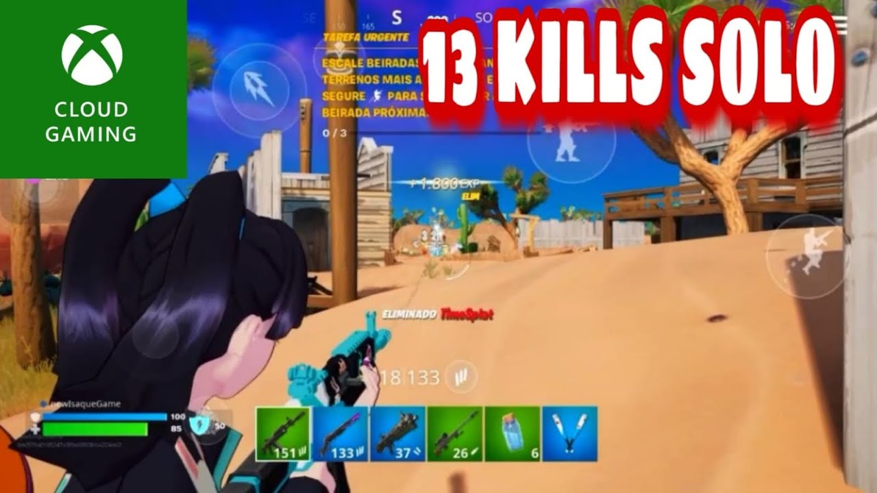 Fortnite Xbox cloud gaming: 13 kills solo🔥(Iphone 7)