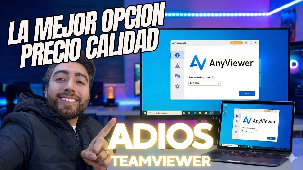 &iexcl;Adi&oacute;s TeamViewer! AnyViewer es la MEJOR alternativa (R&aacute;pido, Seguro y... &iquest;Gratis?)