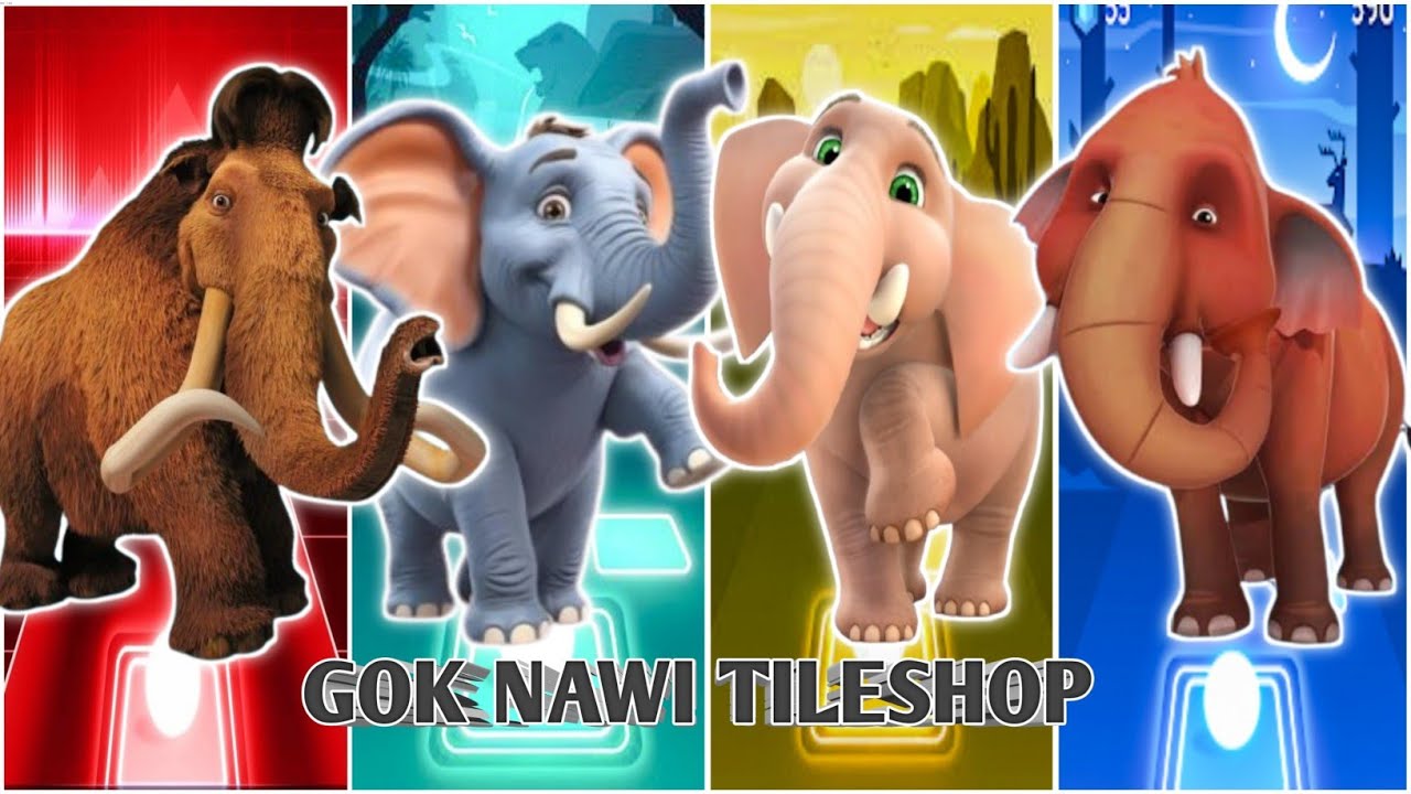 🎬⚡ Funny many🦣🆚 Funny Elephant Blue 🐘🆚 Funny Trunk 🐘🆚 Funny Jawapan🐘|Coffin Dance Tiles Hop 🪩🎊🌈🔥