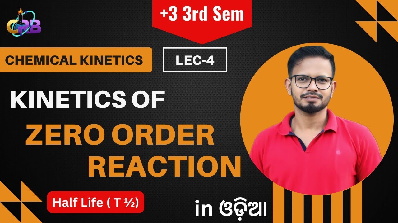 Kinetics of Zero Order Reaction | Half Life Period | Chemical Kinetics | Bsc Chemistry | Odia | CRB
