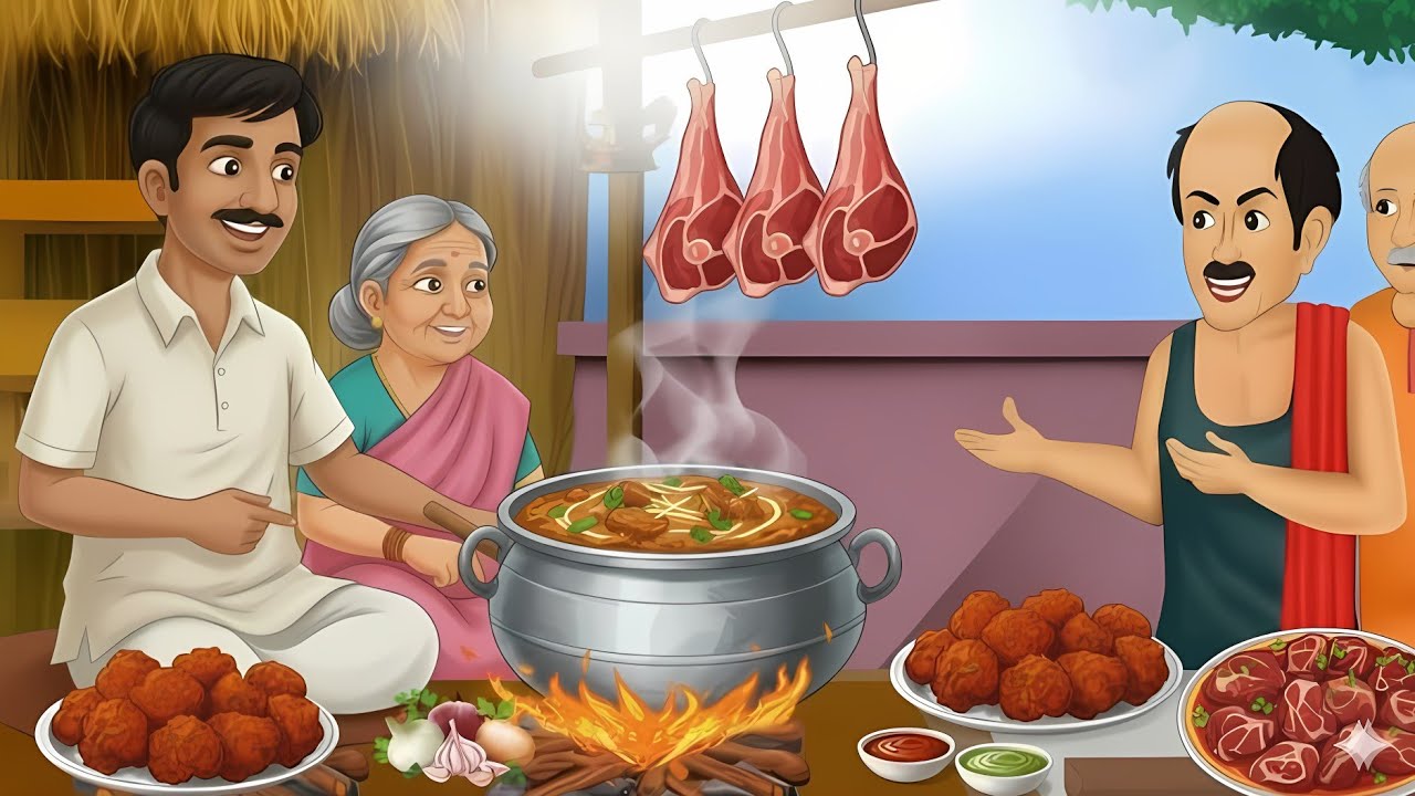 तालाब किनारे मटन वाला | Talab Kinare Mutton Wala Hindi Kahani | Hindi Story | Cartoon Story 