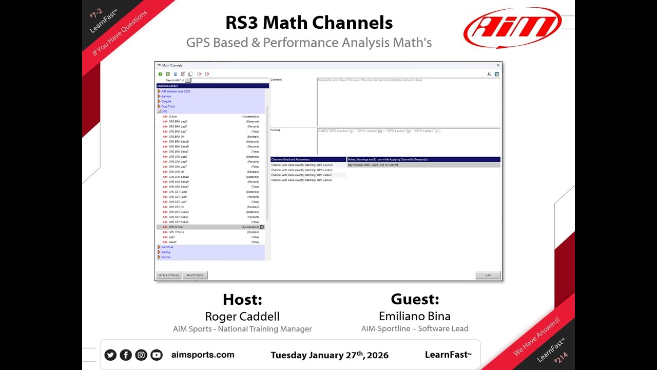 7-2 - GPS and Tractive Effort Math Channels with Emiliano Bina - 1/27/2026