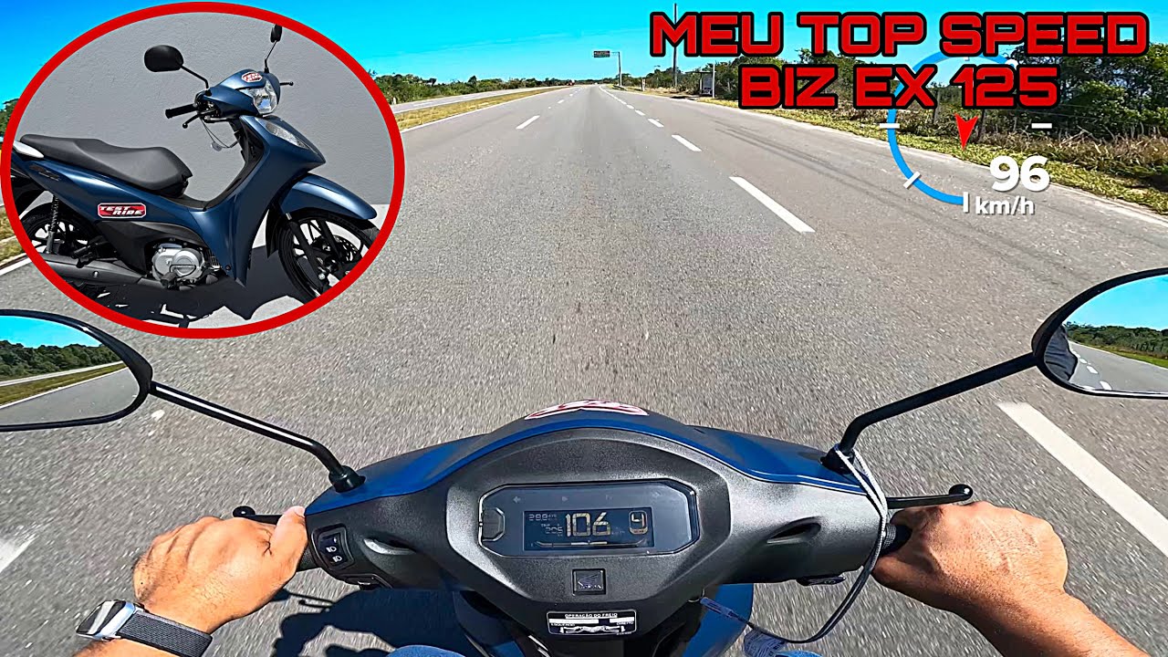 MEU TOP SPEED NOVA HONDA BIZ EX 2025