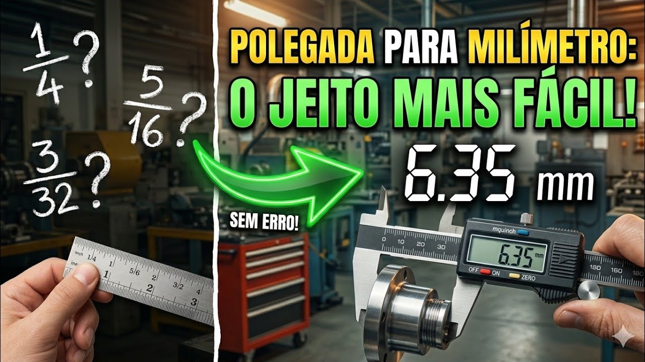 Conversão polegada fracionária para milímetro