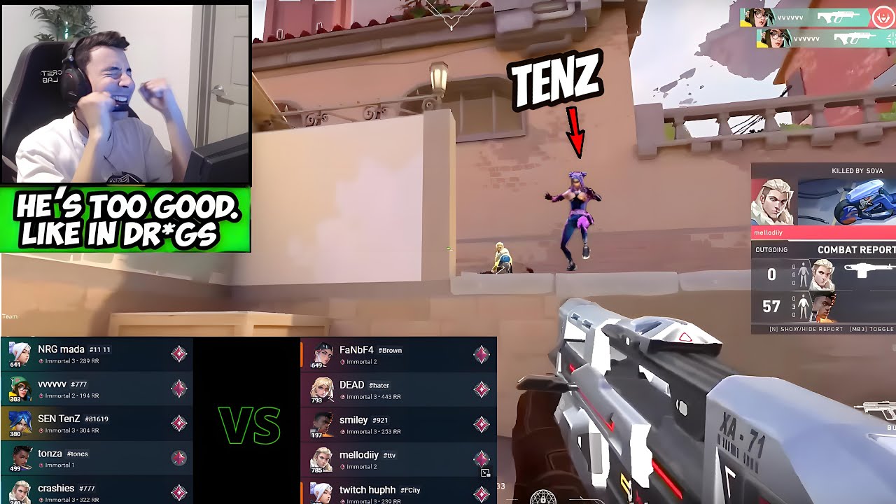 SEN Tenz Stacked With New NRG Mada & Former NRG Crashies & Victor in Ranked | Valorant