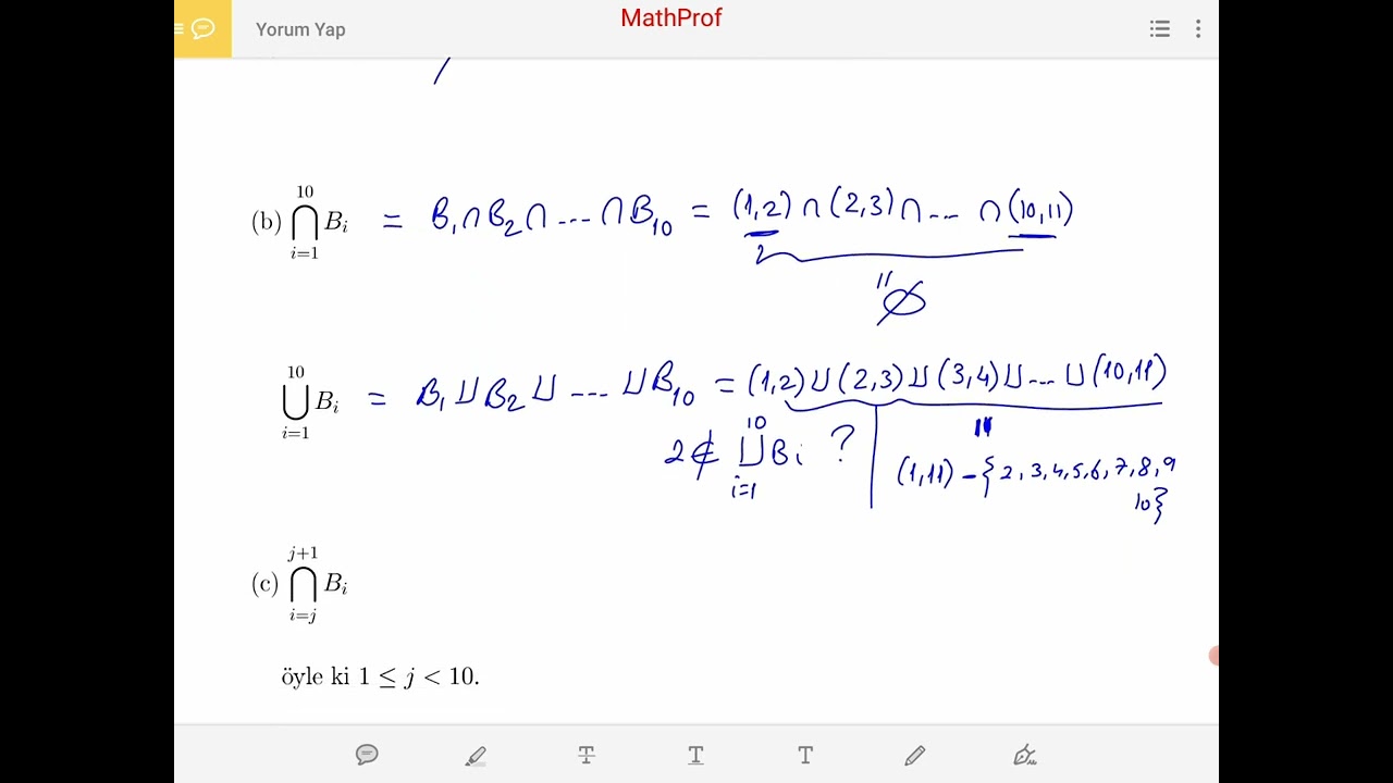 Soyut Matematik (15. Ders) Çok Sayıda Kümenin Kesişim ve Birleşimi