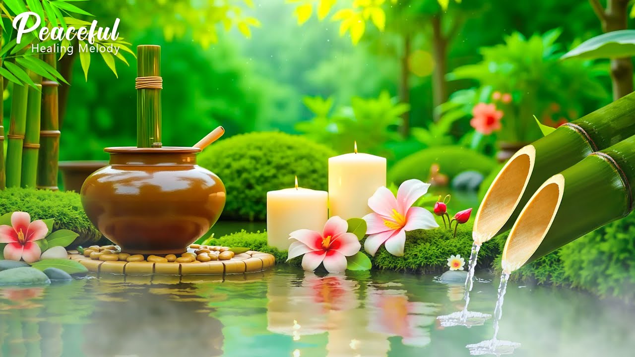 Healing Sleep Music, Bamboo, Relaxing Piano Music & Water Sounds, Calming Music, Sleeping Music, BGM