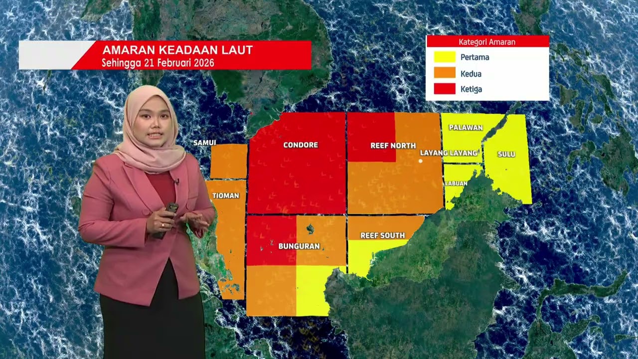 MET MALAYSIA - Laporan Cuaca 21 Februari 2026 (Petang)