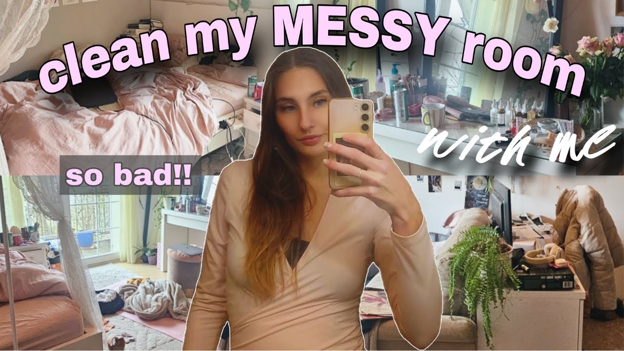 CLEANING MY *EXTREMELY* MESSY ROOM (plz dont judge me lol)