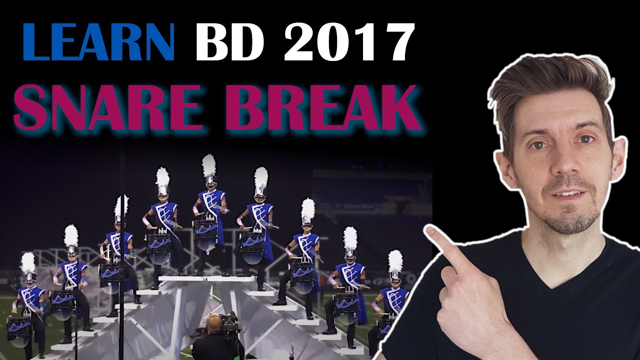 Learn to play Blue Devils Snare Break 2017 - Drum Lesson