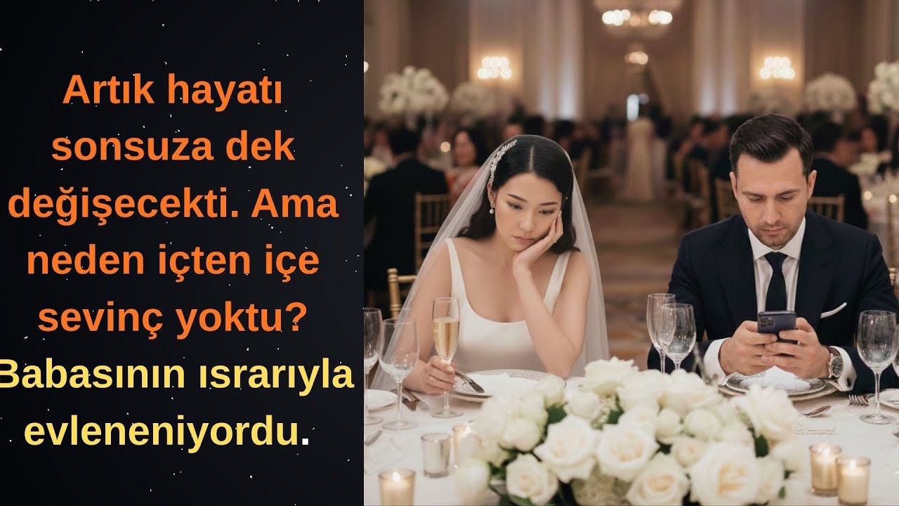 Babasının ısrarıyla  evleniyordu,düğünde masada oturan damat sürekli annesiyle mesajlaşıyordu...