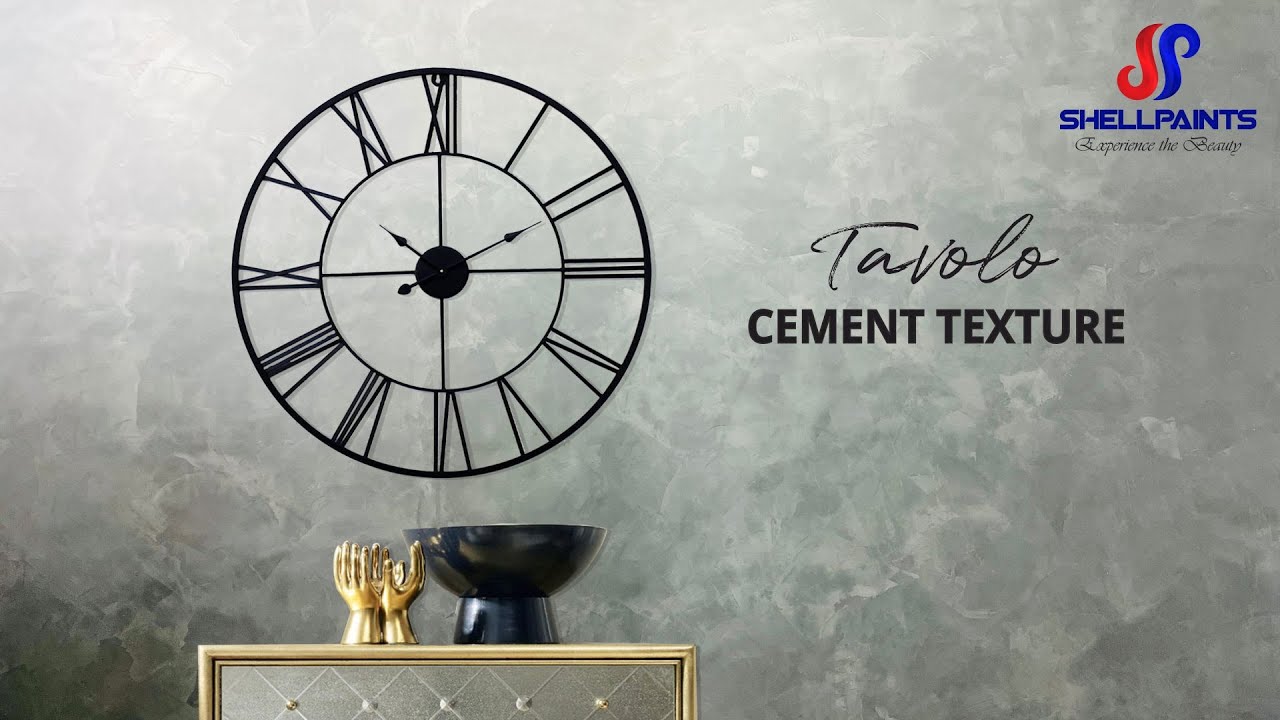 Tavolo Cement Texture || Shell Paints || Cement Wall Texture Application || Cement  Faux  Effect