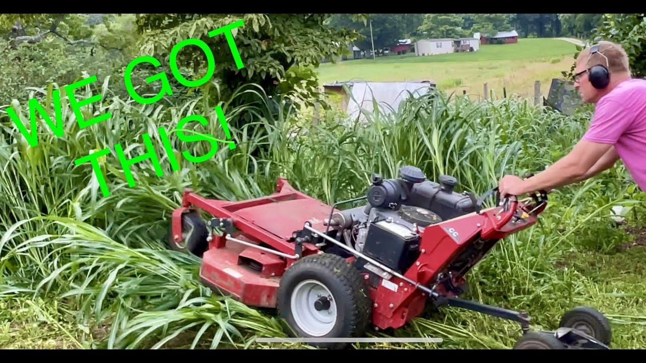 OVERGROWN! No problem for these mowers! [ POV Mowing the farm)