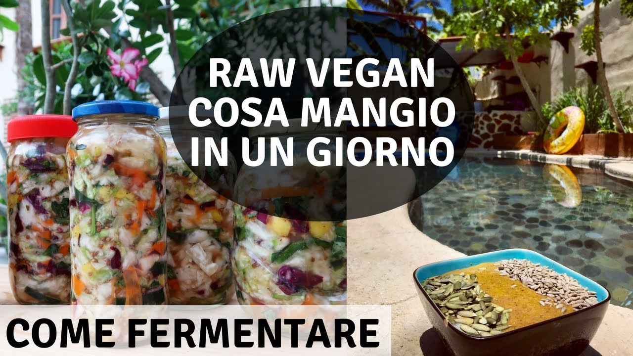 RICETTA SAUERKRAUT + cosa mangio in un giorno RAW VEGAN // crudista e senza glutine [Mexico]