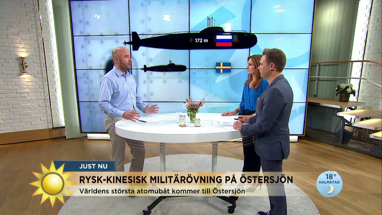 Världens störa atomubåt i Östersjön - Nyhetsmorgon (TV4)