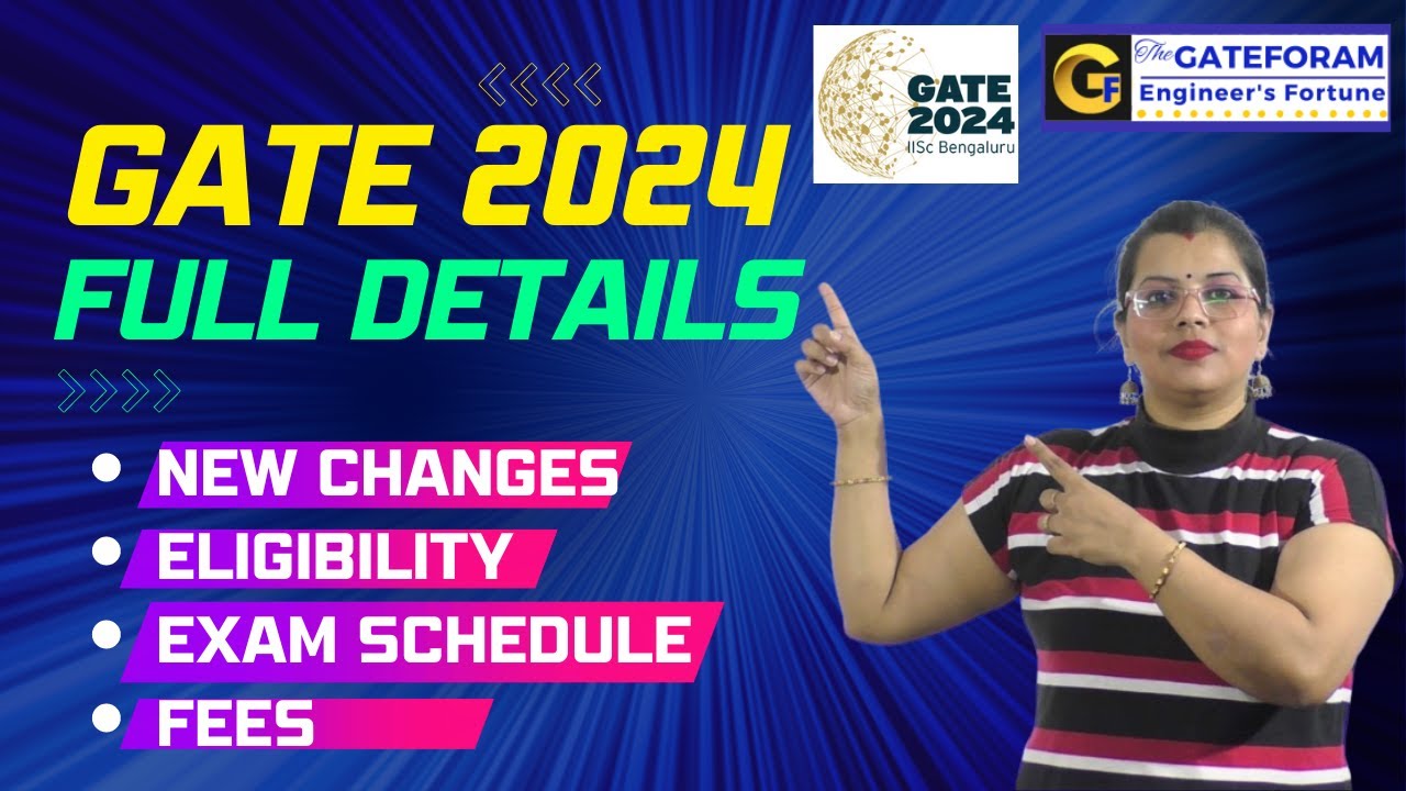 GATE 2024 FULL DETAILS || NEW CHANGES || ELIGIBILITY || EXAM SCHEDULE || FEES ||2 PAPER COMBINATIONS