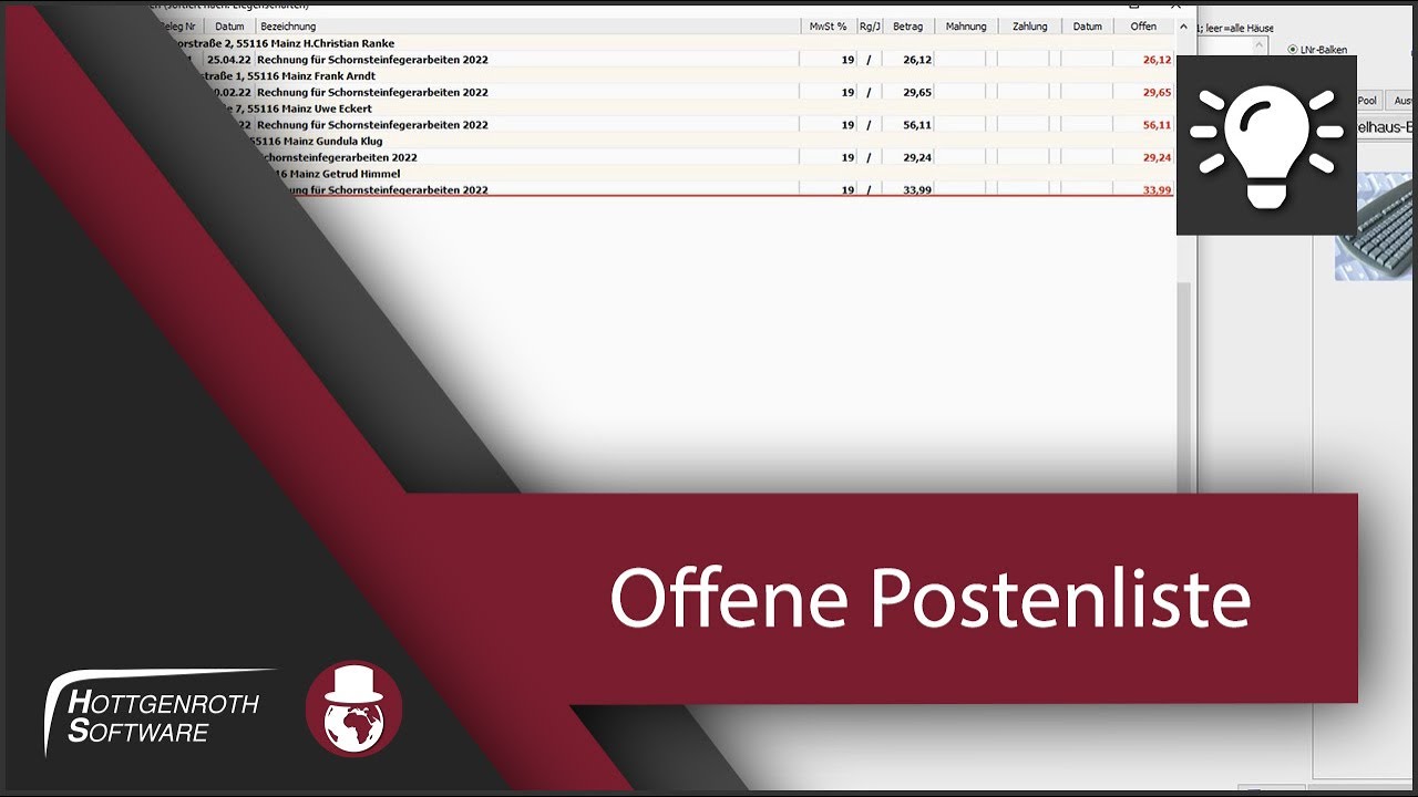 Offene Postenliste - KAMIN Futura
