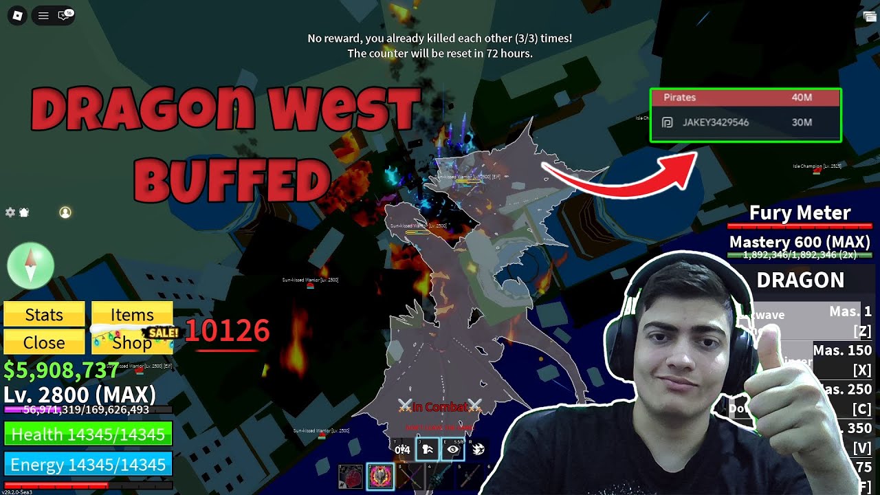 I Beat 30m Bounty Hunter with Buffed Dragon West, And This Happened.!!!