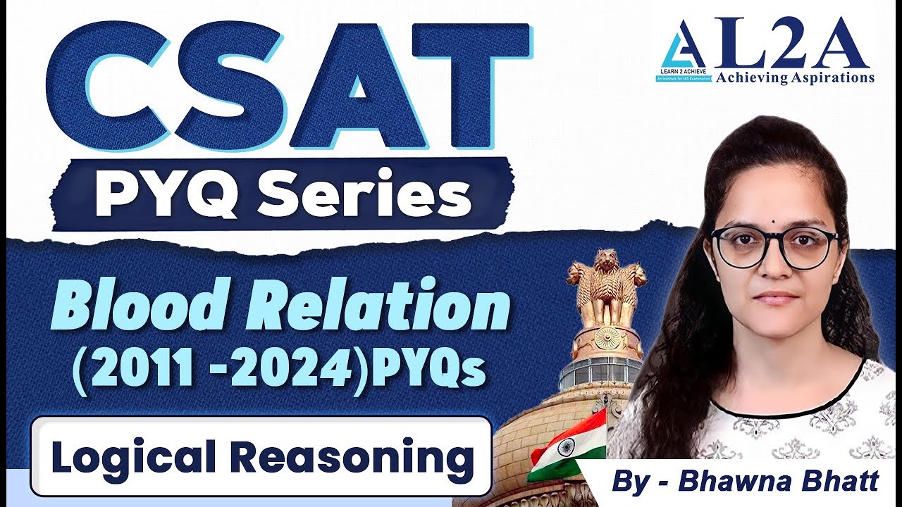 CSAT PYQs (Topic-Wise) - Blood Relation  (2011-2024) | UPSC CSE Prelims 2025 | L2A IAS #upsc2025