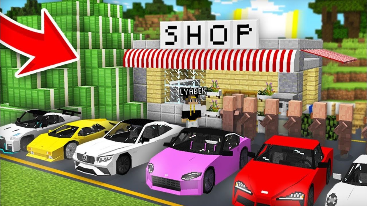 🤑QISHLOQDA MASHINA SHOP OCHDIM !!! | MINECRAFT UZBEK TILIDA