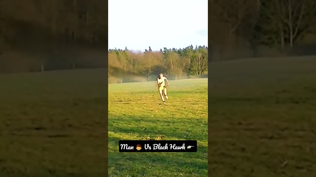 👨 Man Vs Black Hawk 🚁 #shorts #blackhawk #funnyshorts