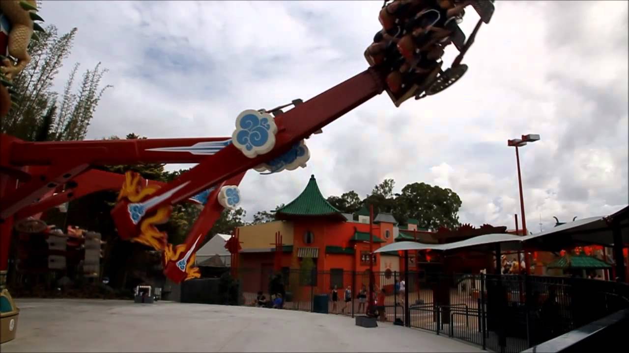 Pandamonium at Dreamworld Australia off ride POV