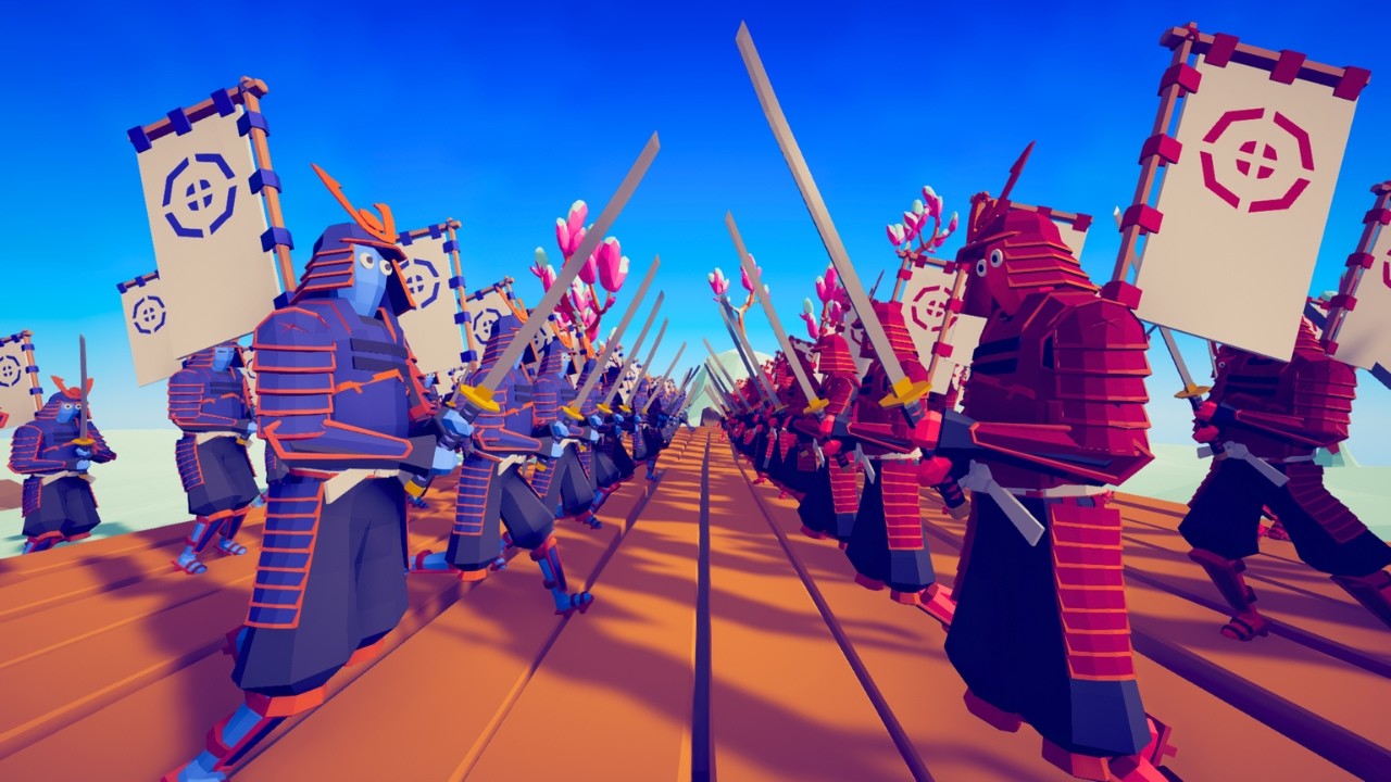 50x SAMURAI vs 50x SAMURAI SENGOKU JIDAI BATTLE - TABS | Totally Accurate Battle Simulator